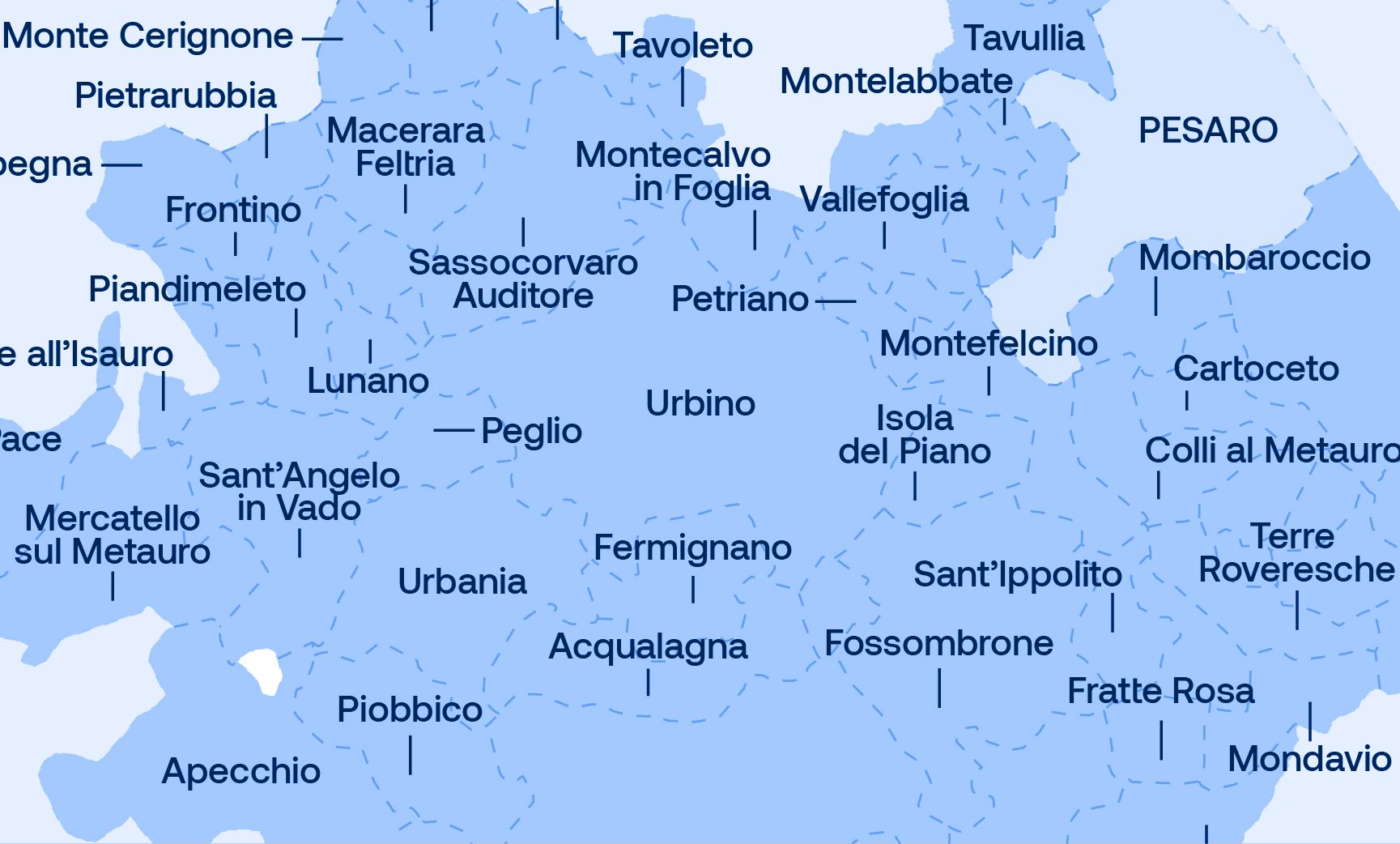 Mappa Provincia di Pesaro